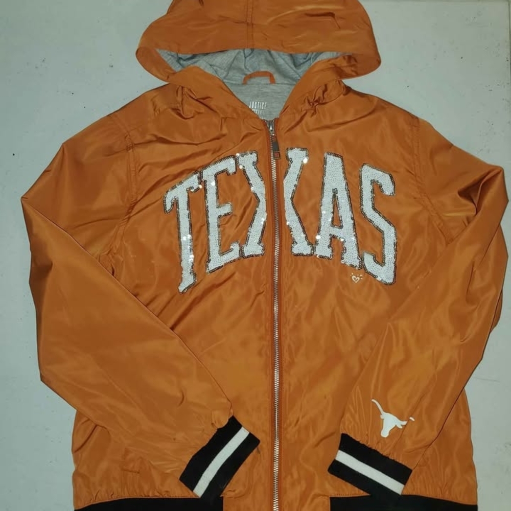 Justice Active Texas Longhorn Zip-Up Lined Jacket